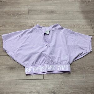 Gymshark Light Purple Zip-Up Cropped Top